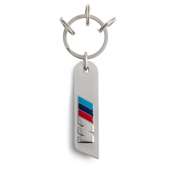 新BMW M鑰匙圈，正面有BMW M彩色標誌